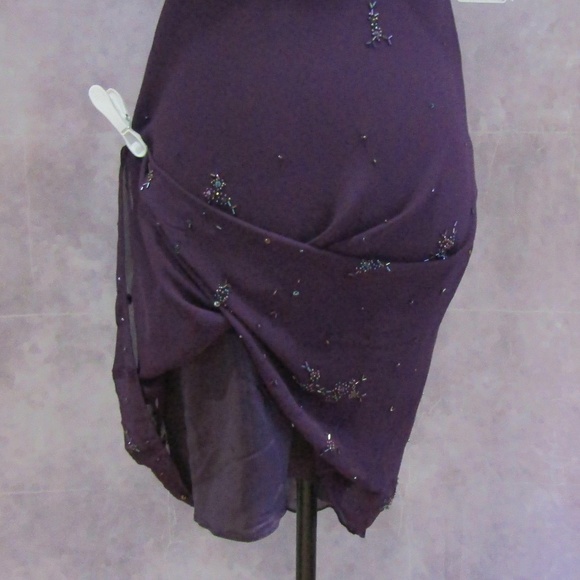 NEW Jones New York Purple Silk Beaded Sequin Dress - Picture 4 of 8